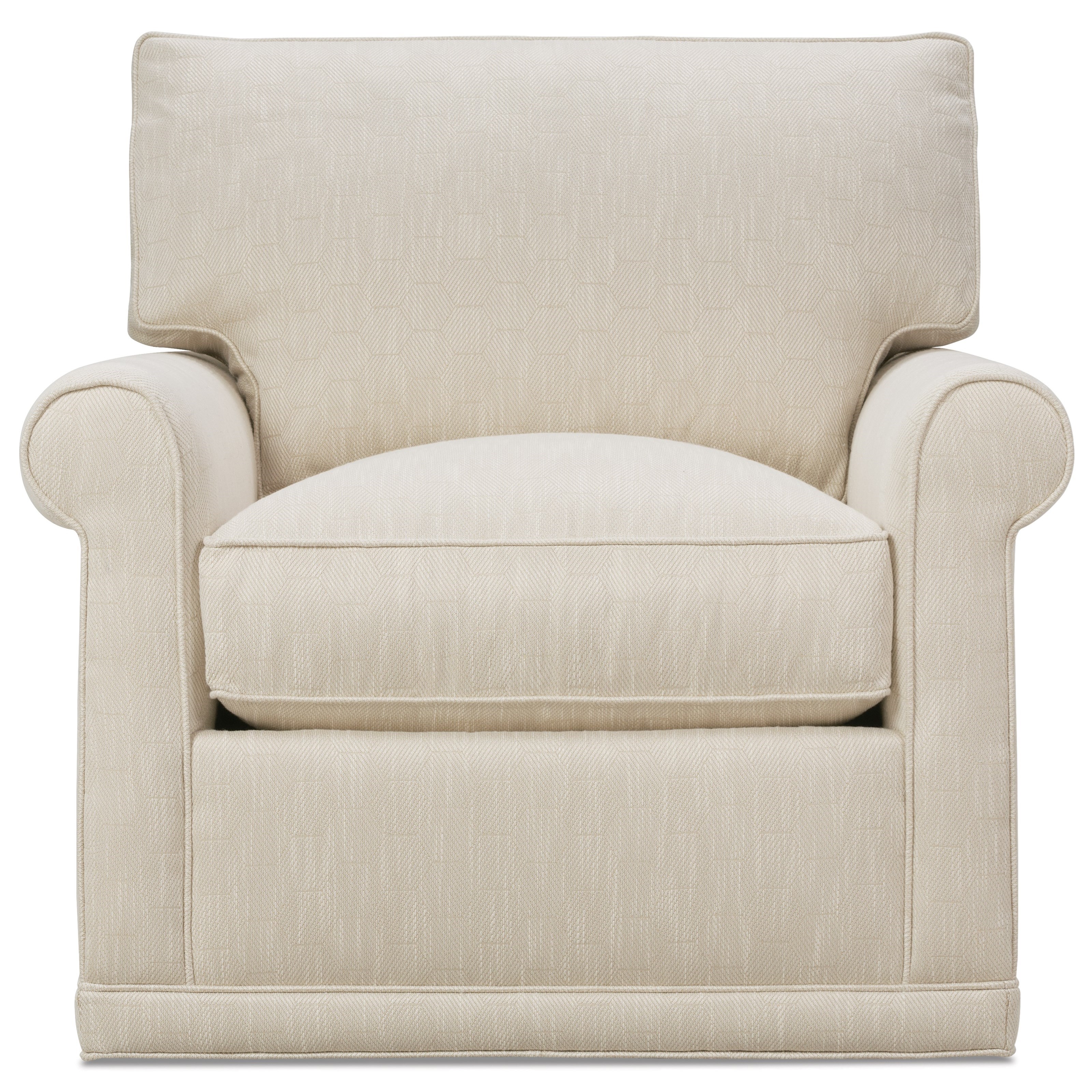 Rowe My Style II Customizable Chair with Rolled Arms, Swivel Base and